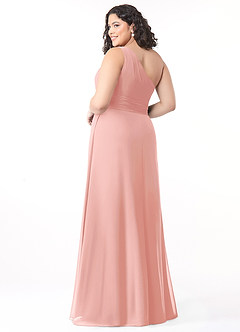 Azazie Dallas Bridesmaid Dresses Rosette A-Line One Shoulder Chiffon Dress image7