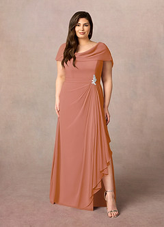 Azazie Mary Mother of the Bride Dresses MAI TAI A-Line Side Slit Chiffon Dress image6