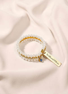 Personalized Text Bouquet Charm Something Blue