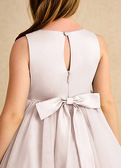 Azazie Prima Flower Girl Dresses Rose Petal A-Line Bow Tulle Dress image6
