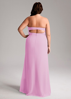 Azazie Leonis Bridesmaid Dresses Candy Pink Sheath Strapless Chiffon Convertible Dress image10