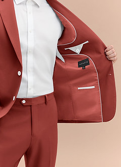 front James Terrakotta Anzugjacke