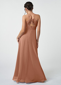 Azazie Avelina Junior Bronzer A-Line Pleated Chiffon Dress image3