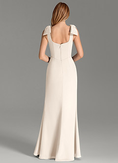 Azazie Adalynn Bridesmaid Dresses White Alabaster Mermaid Pleated Chiffon Dress image6
