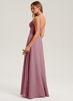 Azazie Terese Bridesmaid Dresses Vintage Mauve A-Line Pleated Chiffon Dress image5