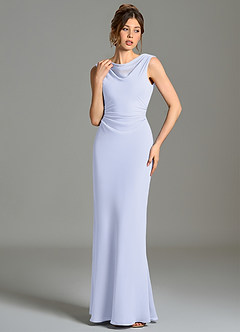 Azazie Kieryn Final Sale Lavender Mermaid Pleated Chiffon Dress image4