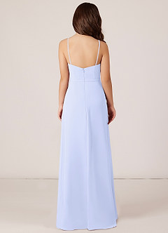 Azazie Kaylee Junior Lavender A-Line with Belt Chiffon Dress image2