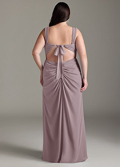 Azazie Jesaphine Bridesmaid Dresses Dusk Sheath Bow Chiffon Dress image9