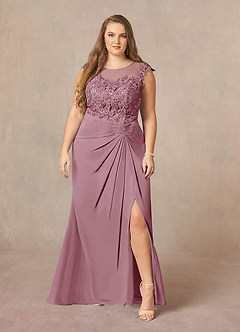 Azazie Libby Mother of the Bride Dresses Vintage Mauve A-Line Scoop Sequins Chiffon Dress image7