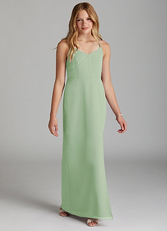 Azazie Becca Junior Dusty Sage Mermaid Chiffon Dress image5