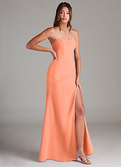 Azazie Leonis Bridesmaid Dresses Sunset Sheath Strapless Chiffon Convertible Dress image8