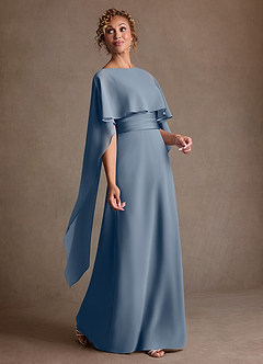 Azazie Marilla Mère de la mariée Robes Robe Trapèze en Mousseline de soie Plissée Violet Crépusculaire image2