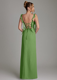 Azazie Jessamine Bridesmaid Dresses Basil Mermaid Corset Chiffon Dress image8