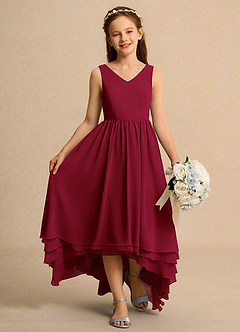 Azazie Kitten Girl Flower Girl Klänningar Klä A-Line i Chiffong image4