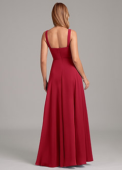 Azazie Shaude Bridesmaid Dresses Scarlet A-Line Pleated Chiffon Dress image2