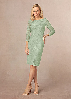 Azazie Madrid Final Sale Rust Sheath Lace Dress image1