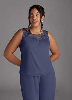 Azazie Frances Mother of the Bride Dresses Stormy Jumpsuit/Pantsuit Scoop Mesh Dress image10