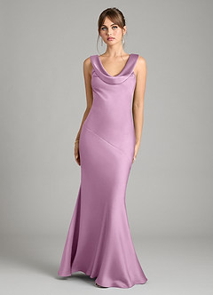 Azazie Rylina Bridesmaid Dresses Wisteria Mermaid Stretch Satin Dress image1