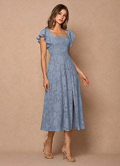 Talia Powder Blue Midi Dress image4
