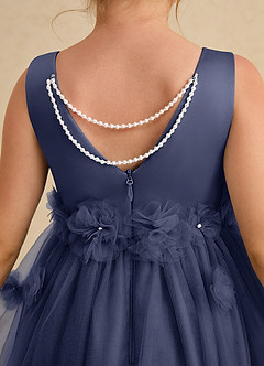 Azazie Lux Flower Girl Dresses Stormy A-Line Beaded Tulle Dress image6