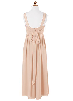 Azazie Kora Junior English Rose A-Line Pleated Chiffon Dress image6
