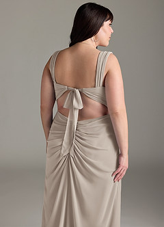 Azazie Jesaphine Bridesmaid Dresses Frost Sheath Bow Chiffon Dress image14