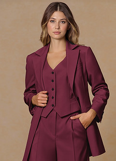 Rowan Burgundy Refined Weave Performance blazer