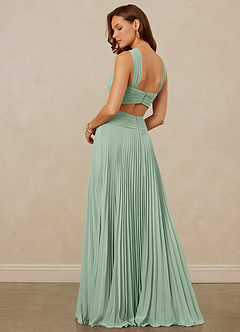 Christian Siriano Bridal for Azazie 1009 Bridesmaid Dresses Agave A-Line Pleated Chiffon Dress image3
