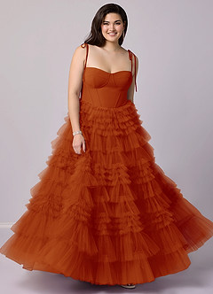 Barbie ♥ Azazie Bridesmaid Dresses Paprika A-Line Sweetheart Neckline Tulle Dress image6