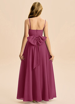 Azazie Bear Junior Mulberry A-Line Pleated Chiffon Dress image2