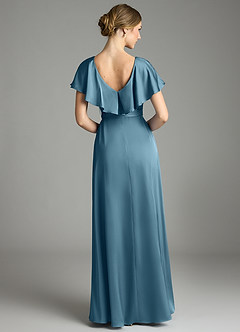 Azazie Lainey Bridesmaid Dresses Bermuda A-Line with Pockets Stretch Satin Dress image7