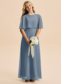Azazie Maris Junior Abito A-Line in Chiffon Crepuscolo image4