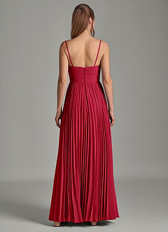 Azazie Chiana Brudtärnklänningar Klä av A-Linje i Chiffong Axelbandslös Scharlakansrött image6