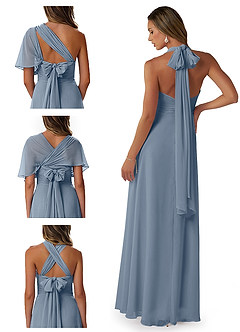 Azazie Fifi Bridesmaid Dresses Twilight A-Line Strapless Chiffon Convertible Dress image8