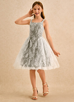 Azazie Cubbie Girls Formal Flower Girl Klänningar Klä A-Line i Spets image1