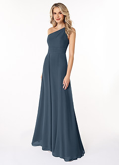 Azazie Dallas Bridesmaid Dresses Neptune A-Line One Shoulder Chiffon Dress image1