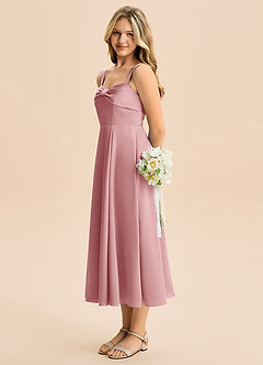 Azazie Ramona Junior Dusty Rose A-Line Sweetheart Neckline Stretch Satin Dress image3
