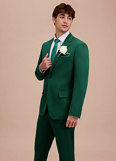 front Ethan Emerald Refined Weave Suit Jacket
