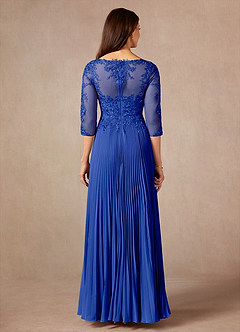 Azazie Corinne Kleider für die Brautmutter A-Linie Pailletten Chiffon Kleid Königsblau image4