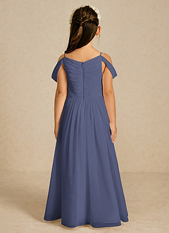 Azazie Chelle Flower Girl Dresses Stormy A-Line Pleated Chiffon Dress image1
