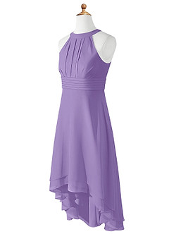 Azazie Linna Junior Tahiti A-Line Pleated Chiffon Dress image7