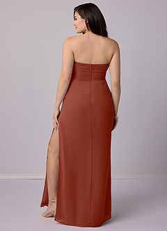 Barbie ♥ Azazie Bridesmaid Dresses Auburn Sheath Strapless Chiffon Convertible Dress image9