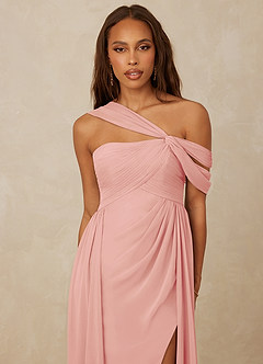 Christian Siriano Bridal for Azazie 1014 Bridesmaid Dresses Rosette A-Line Off the Shoulder Chiffon Dress image6