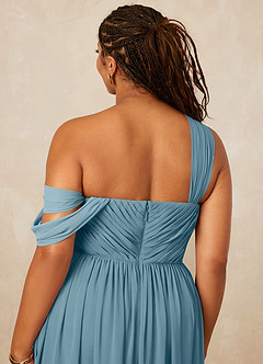 Christian Siriano Bridal for Azazie 1014 Bridesmaid Dresses Moody Blue A-Line Off the Shoulder Chiffon Dress image16