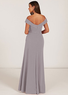 Azazie Evita Bridesmaid Dresses A-Line Off the Shoulder Stretch Crepe Floor-Length Dress image2
