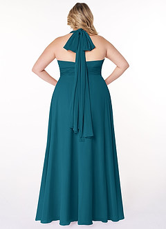 Azazie Fifi Bridesmaid Dresses Ink Blue A-Line Strapless Chiffon Convertible Dress image13