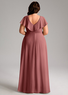 Azazie Lainey Bridesmaid Dresses Amethyst A-Line with Pockets Chiffon Dress image9