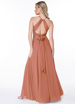 Azazie Evalleen Bridesmaid Dresses MAI TAI A-Line Pleated Chiffon Dress image4