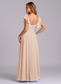 Azazie Leilani Bridesmaid Dresses English Rose A-Line Pleated Chiffon Dress image5