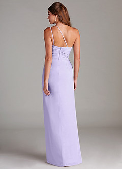 Azazie Eren Bridesmaid Dresses Lilac Sheath One Shoulder Chiffon Dress image7